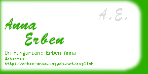 anna erben business card